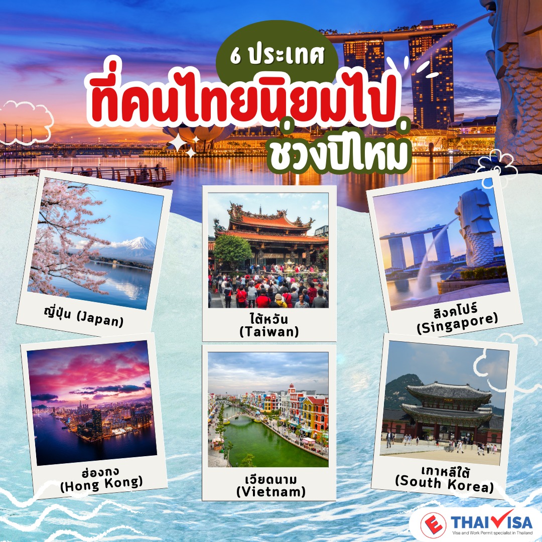 6 countries Thai travelers love to visit during the New Year season ✈️🌏