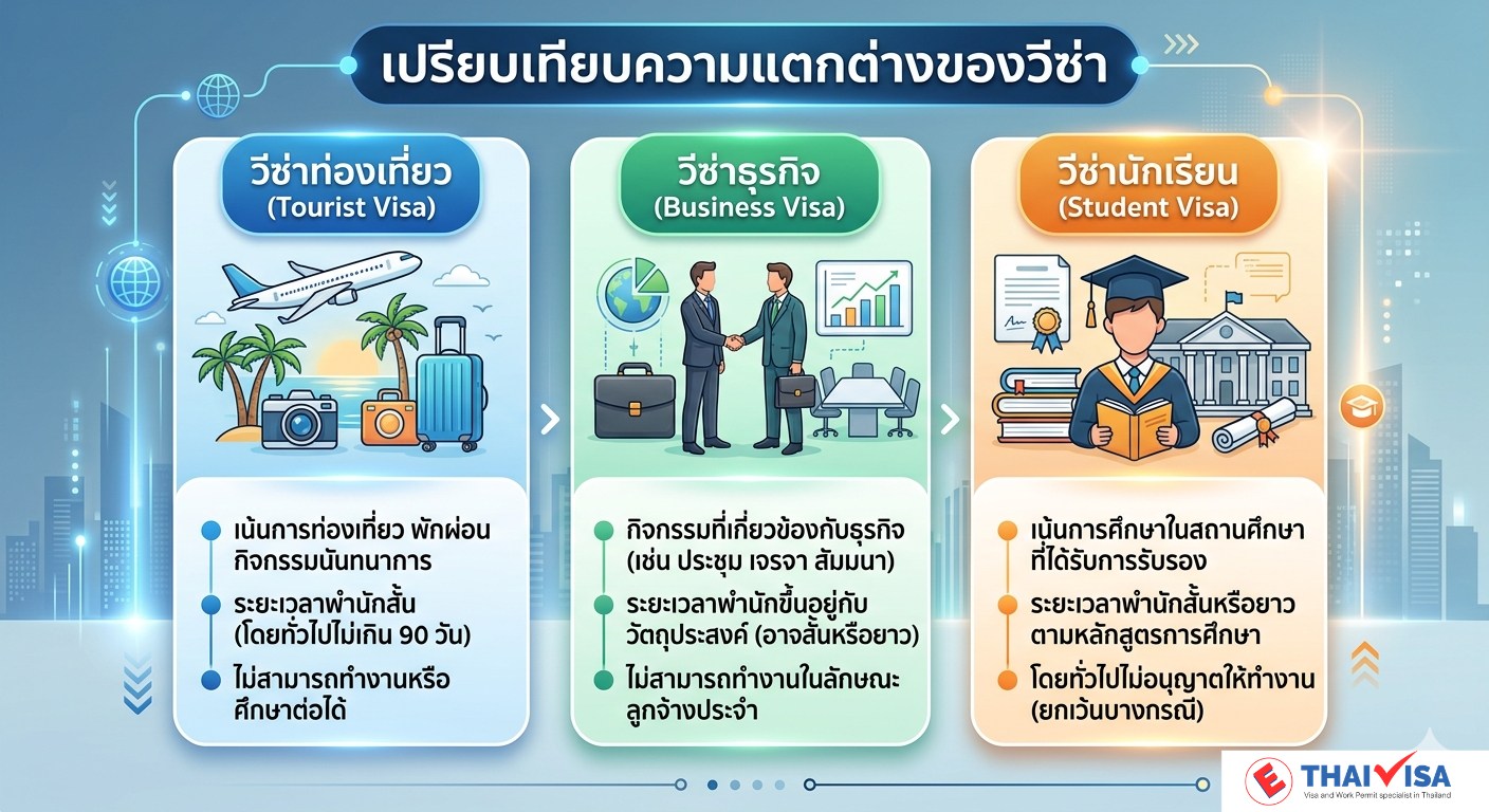 🌏 เปรียบเทียบความแตกต่างของวีซ่า